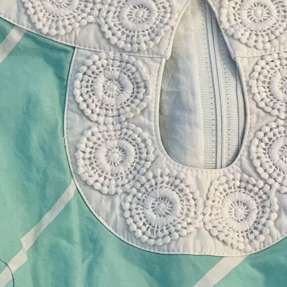 Lilly Pulitzer Candice Keyhole Mini Dress Size 00 Crash Landing Sand Bar Blue - Picture 4 of 12